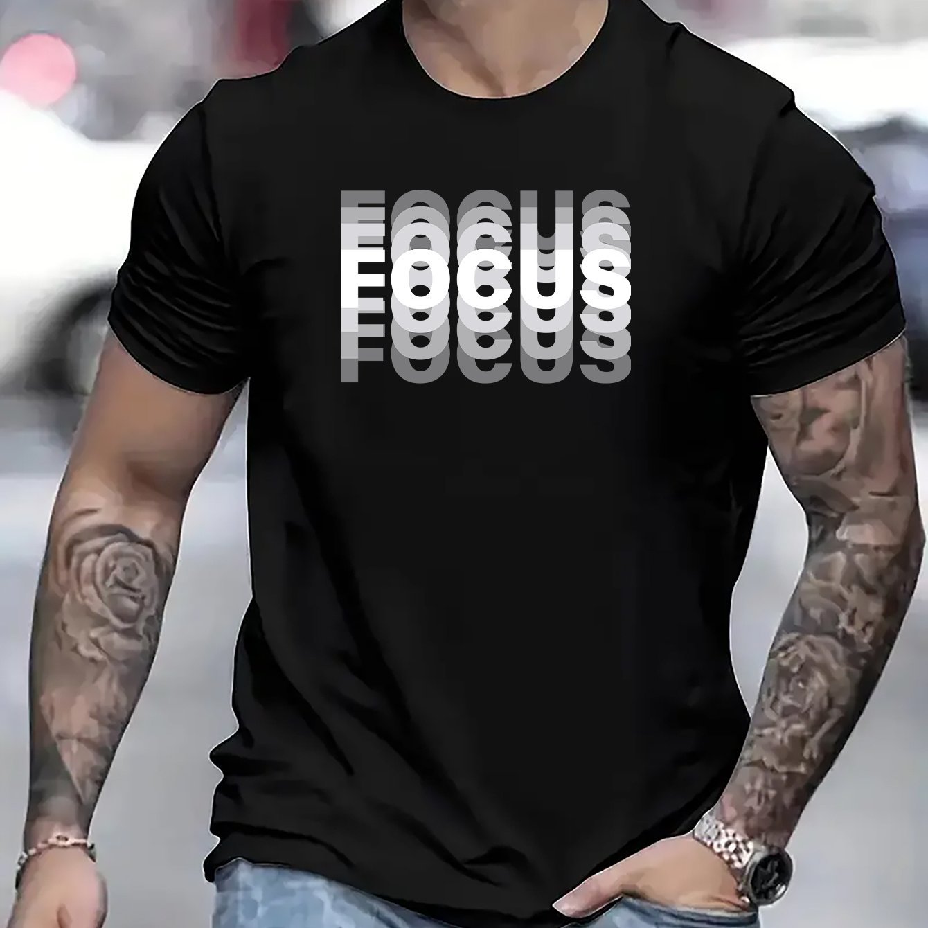 Focused On Printed Men's T-shirts, Summer Casual And Comfortable T-shirts, Men's Clothing Tops, Suitable For Daily Activities