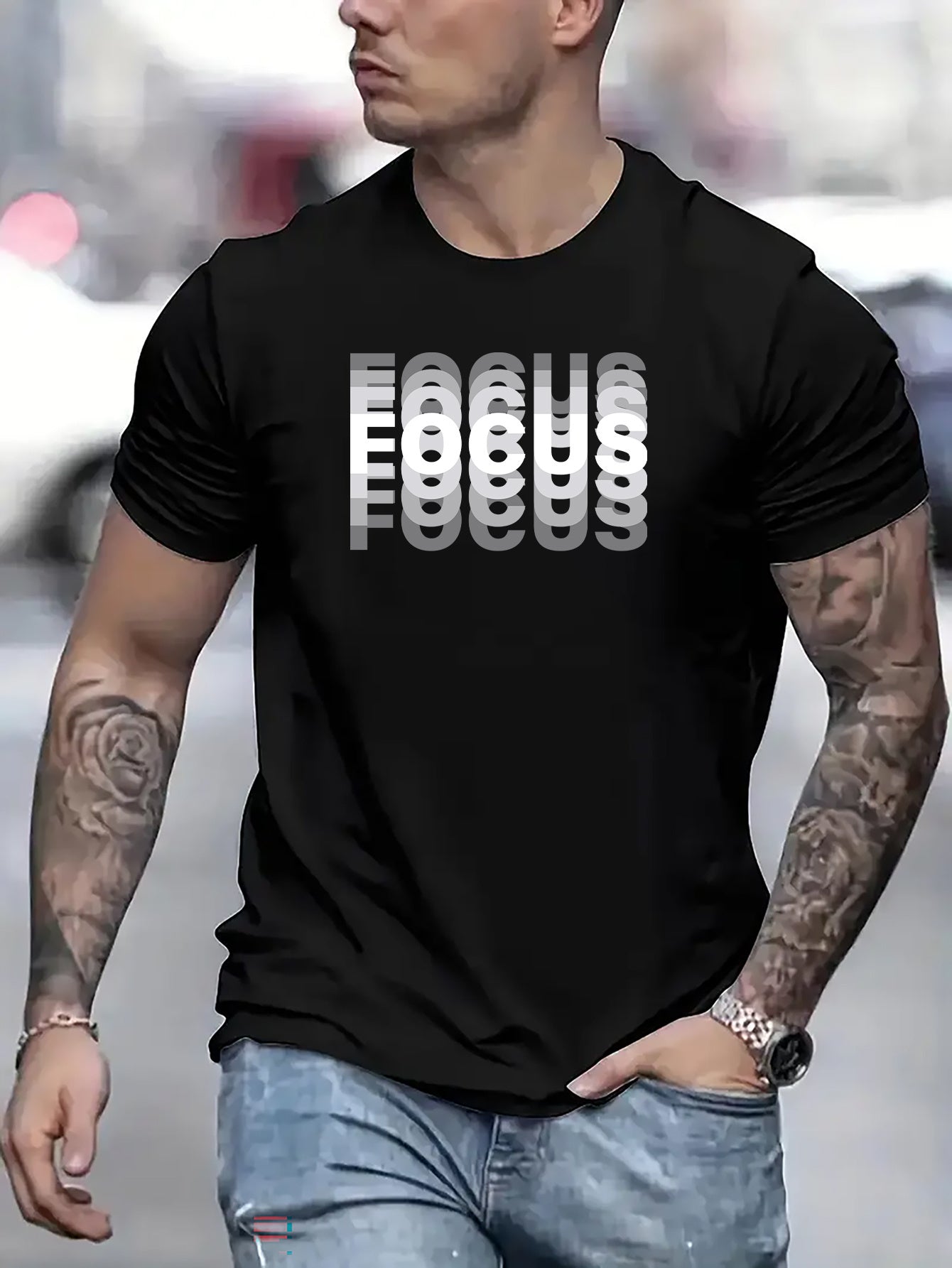 Focused On Printed Men's T-shirts, Summer Casual And Comfortable T-shirts, Men's Clothing Tops, Suitable For Daily Activities